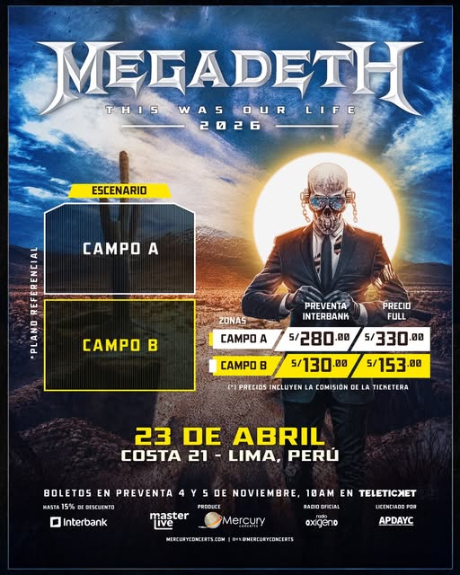 Megadeth en Lima 2026